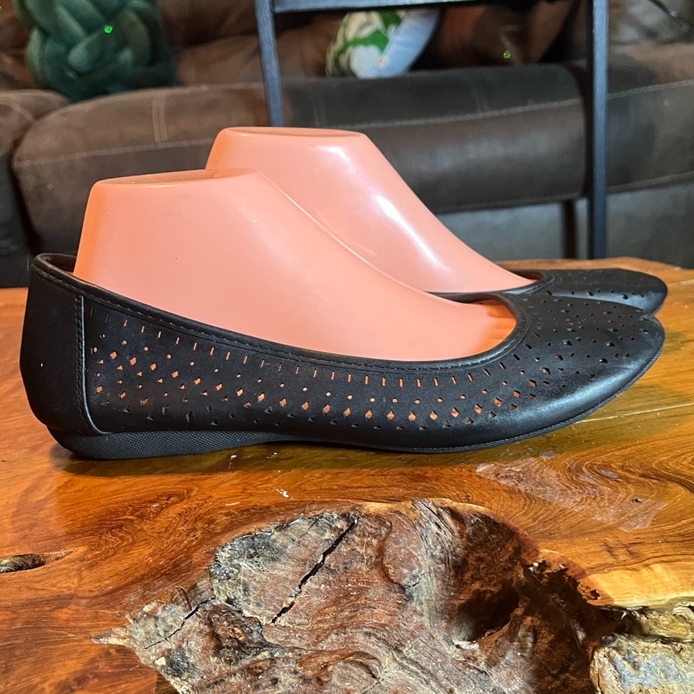 Croft & Barrow Ortholite Ballet Flats Size 10 Perforated Slip On Comfort Shoes